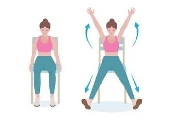woman exercising on a chair
