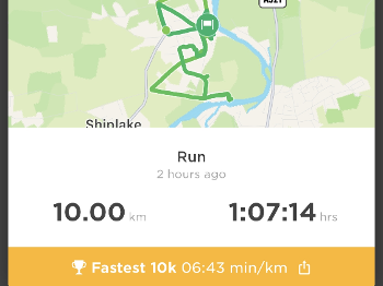 The 10k course I ran. Shiplake in a damp and cold November!