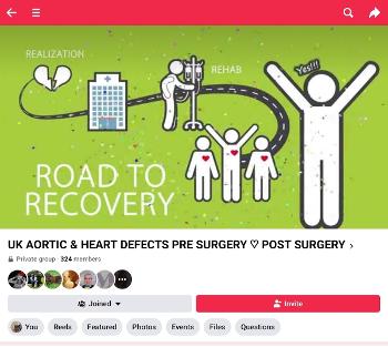 UK Aortic & Heart Defects pre surgery & Post Surgery 
Facebook group