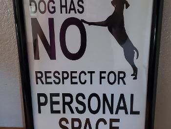 Personal space sign 