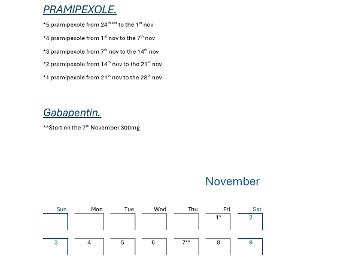 This is my schedule for coming off of pramipexole 