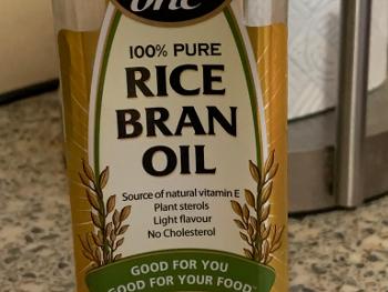 Photo of Rice Bran Oil front of bottle