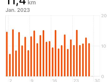 Average distance walked & run per day so far in January... 
