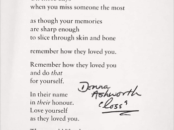 Donna Ashworth poem "Loss"