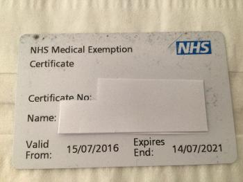 Medical Exemption Certificate.
