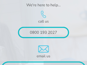 Screenshot of the contact information for Healthnet Homecare. 