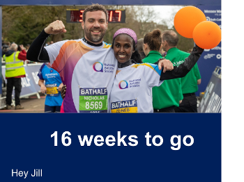 16 weeks to go until Bath Half Marathon email