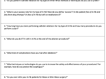 These are questions you should ask your EP about a-fib and Ablation