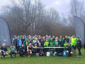 Photo of Liverpool running bugs club at Knowsley Parkrun. 