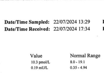 Thyroid results after 22 years on NDT