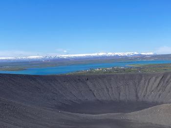 Basalt crater, northern Iceland 