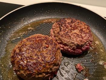 Burgers in the pan