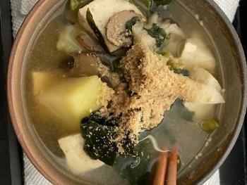white miso with fixins