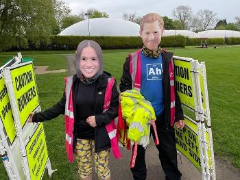 Meghan and Harry at parkrun (not)