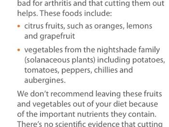 Extract from versus arthritis 