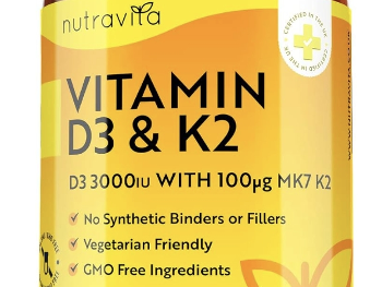 Vitamin D3 & K2 Nutravita label