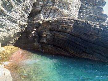 Beautiful blue sea with rocks