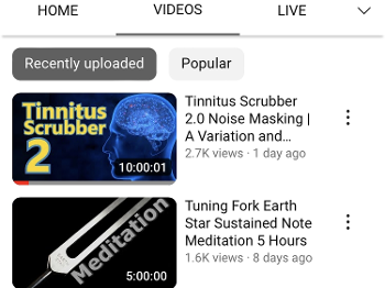 Tinnitus YouTube channel 