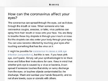 How Covid can affect eyes