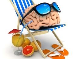 Overthinking brain at beach