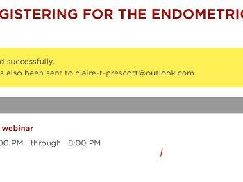 Webinar confirmtion - Endometriosis and Mental Health