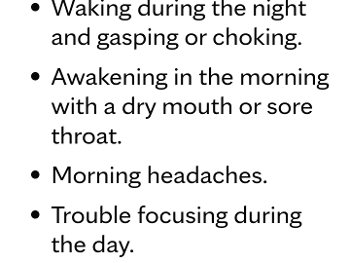 Symptoms of sleep apnea