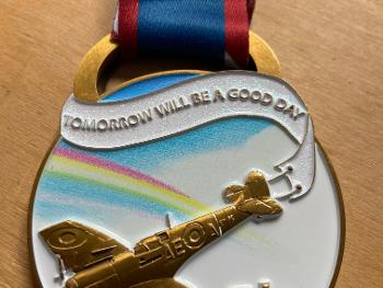 'Tomorrow Will be a Good Day' Spitfire medal for 5k