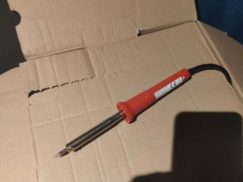 A soldering iron