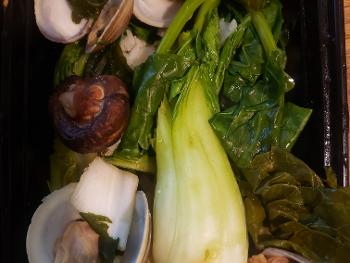 Black bean clams and veggies