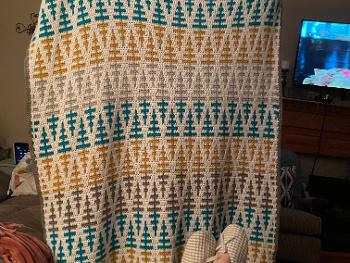 Another crochet blanket i made For my mother for Christmas. 