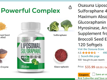 Image of Liposomal Sulforaphane supplement.