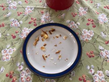 Plate with crumbs