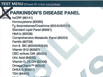 blood work list