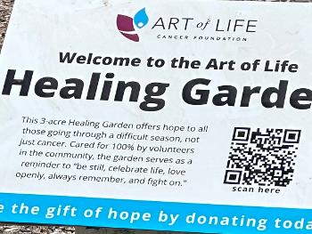 Healing garden plaque