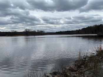 Cash Lake in MD on a grey day