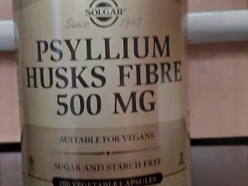 Photo of psyllium husks capsule bottle