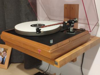 Original pink triangle turntable, heavily modified 