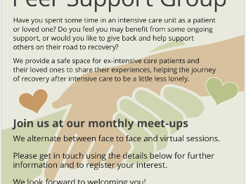 Addenbrookes critical care peer support group flyer