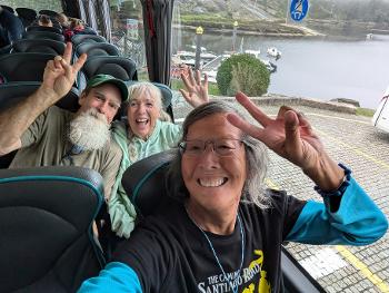 A couple from WA, we're on a Tour Bus to Finistere - end of the World