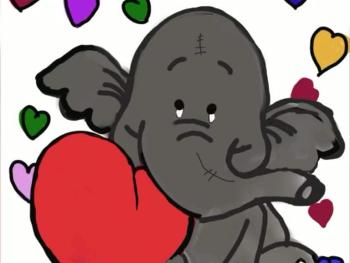 Elephant I colored