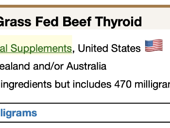 Screenshot from world desiccated thyroid document