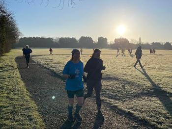 Ali and Tracy in the winter  sunshine! 