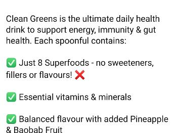 Advertised food supplement containing vitamons and minerals I think