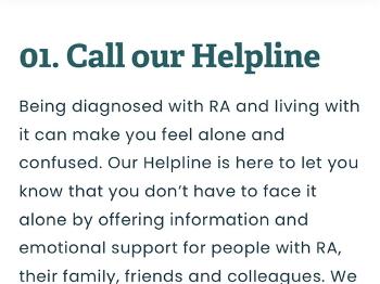 NRAS helpline info and phone number