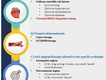 Suggested management of microvascular and vasospastic angina 