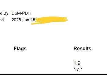 Lab results 