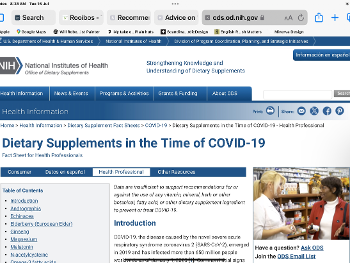 Supplements to use against Covid article