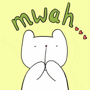 Color image of cat drawing blowing kisses