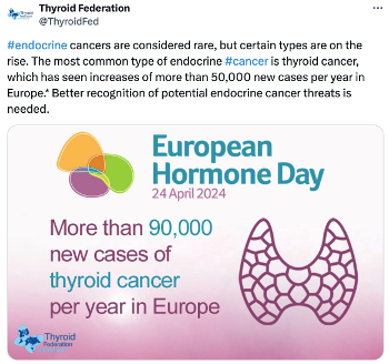 Social media post by Thyroid Federation