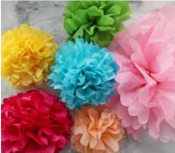 Tissue paper carnations.